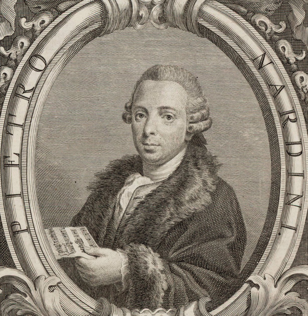 Portret van de violist en componist Pietro Nardini 1722-1793, 1782 door Unbekannt
