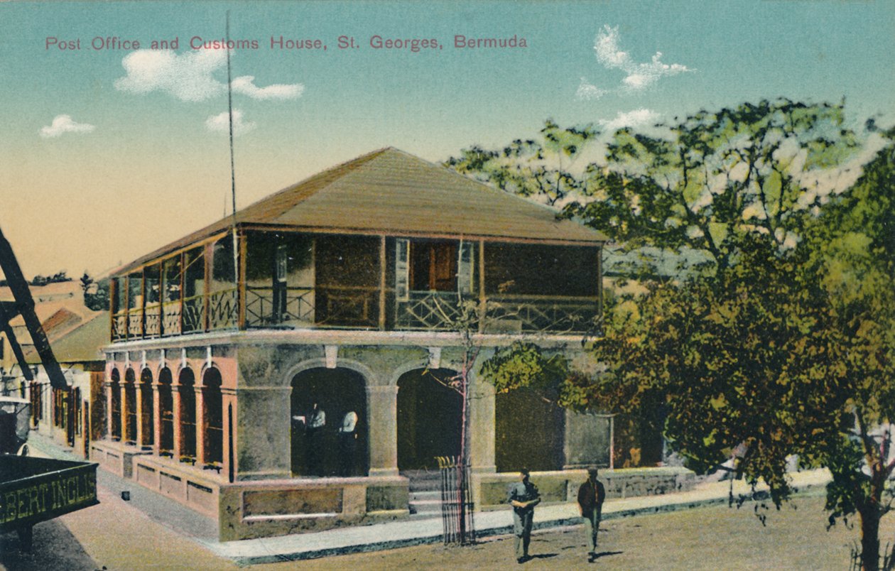 Postkantoor en Douanehuis, St. Georges, Bermuda door Unbekannt