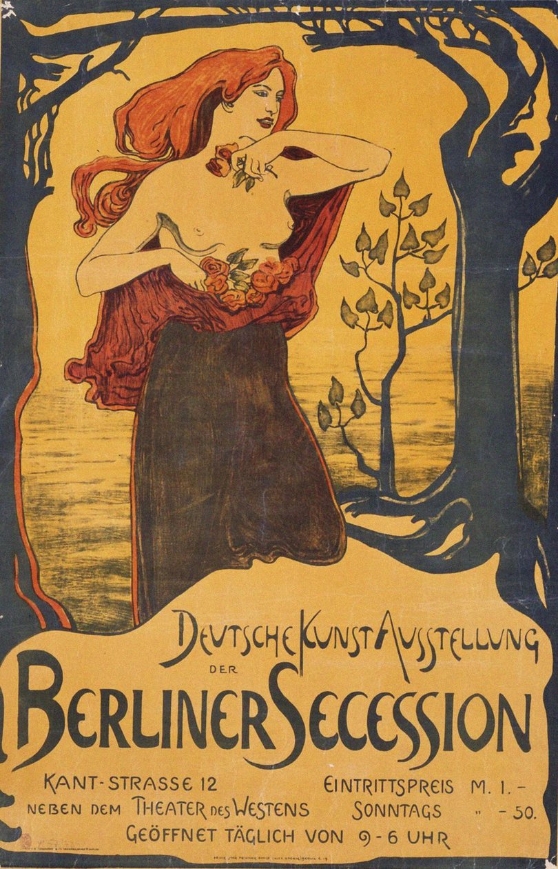 Poster voor de Berlijnse Secession Tentoonstelling, ca. 1900 door Unbekannt