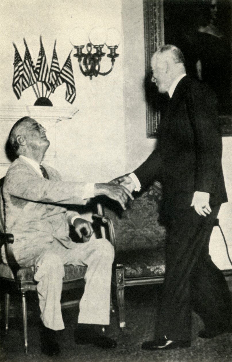 President Benes bezoekt F. D. Roosevelt in 1942, 1947 door Unbekannt