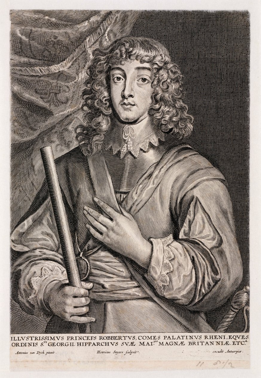 Prins Rupert van de Rijn, cavalerieofficier, ca. 1640 door Unbekannt