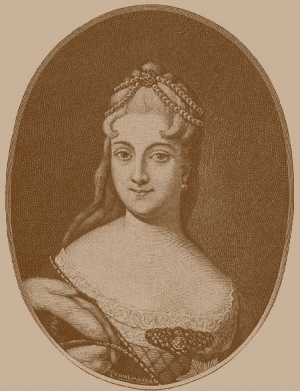 Prinses Ekaterina Alekseyevna Dolgorukova 1712-1747 door Unbekannt
