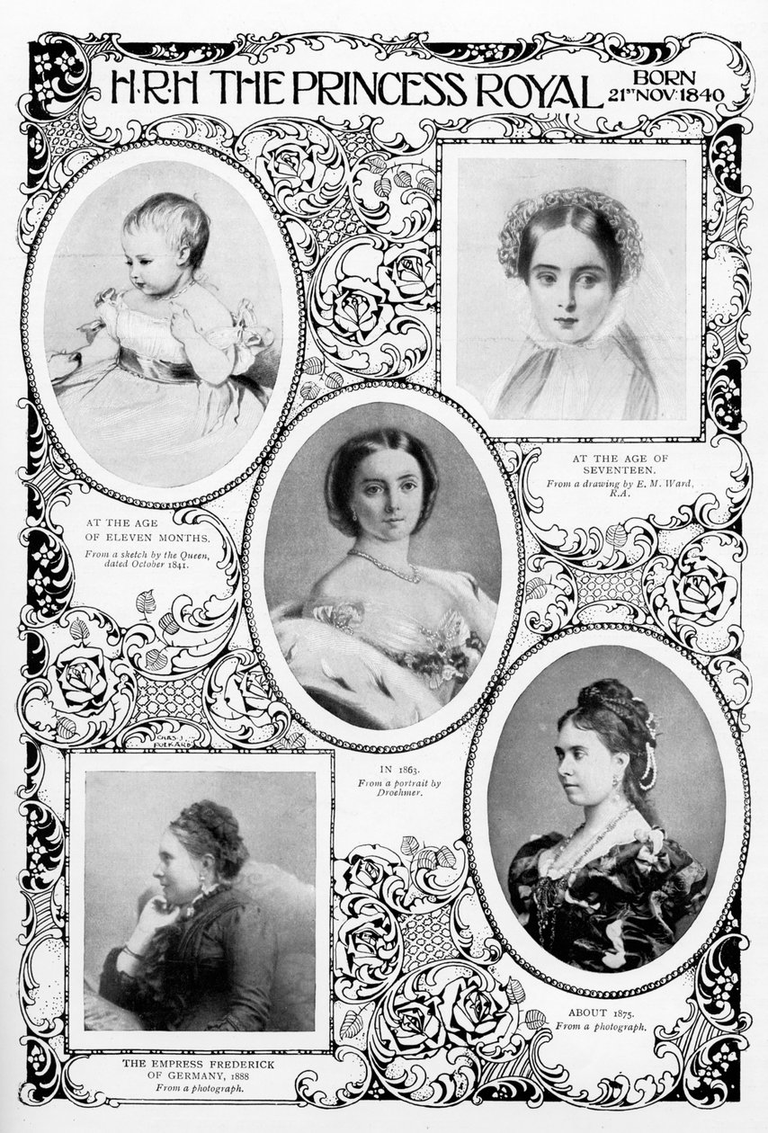 Prinses Victoria Adelaide Mary Louise, oudste dochter van koningin Victoria, eind 19e eeuw door Unbekannt