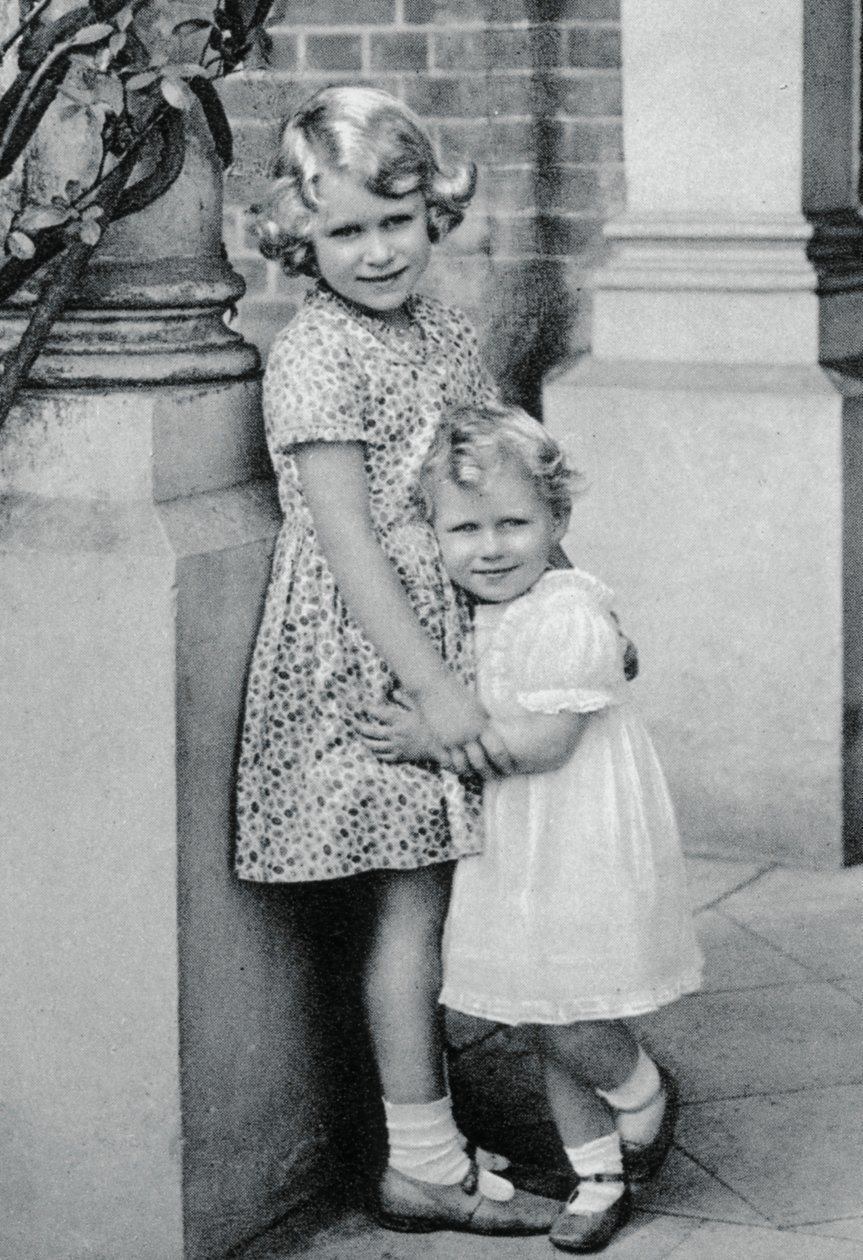 Prinsessen Elizabeth en Margaret Rose, 1932, 1937 door Unbekannt