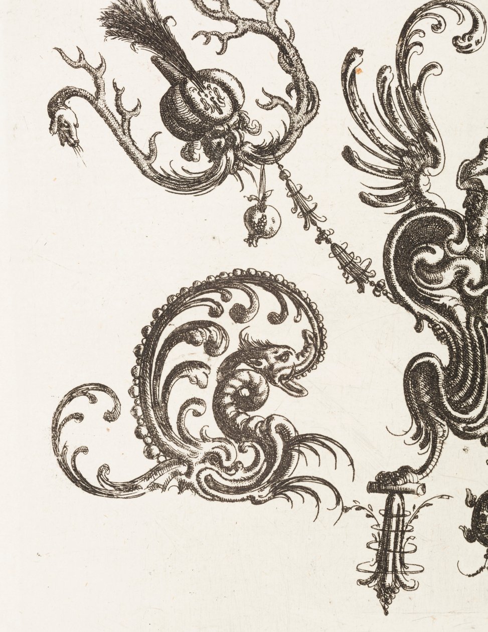 Print, Plaat 48, uit Neüw Grotteßken Buch (Nieuw Grotesk Boek), 1610 door Unbekannt