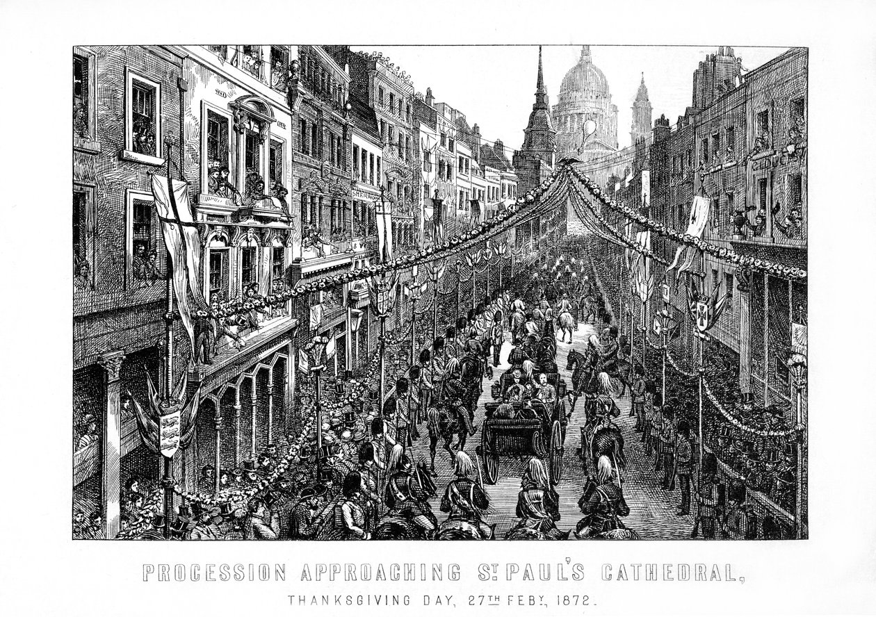 Processie nadert St. Paul