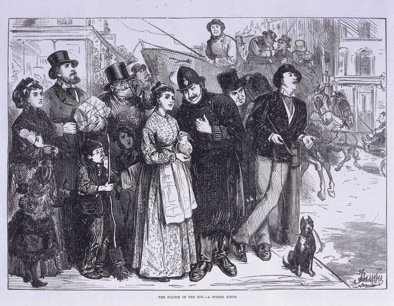 Publieke getuige van de zonsverduistering, Londen, ca. 1870 door Unbekannt