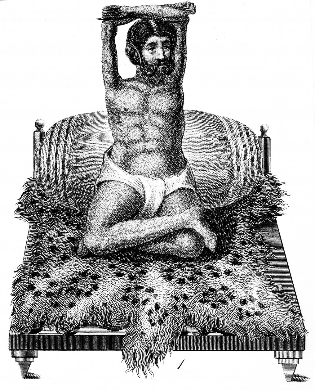 Purana Puri, Hindoe Filosoof, met zijn armen boven zijn hoofd, 1811 door Unbekannt