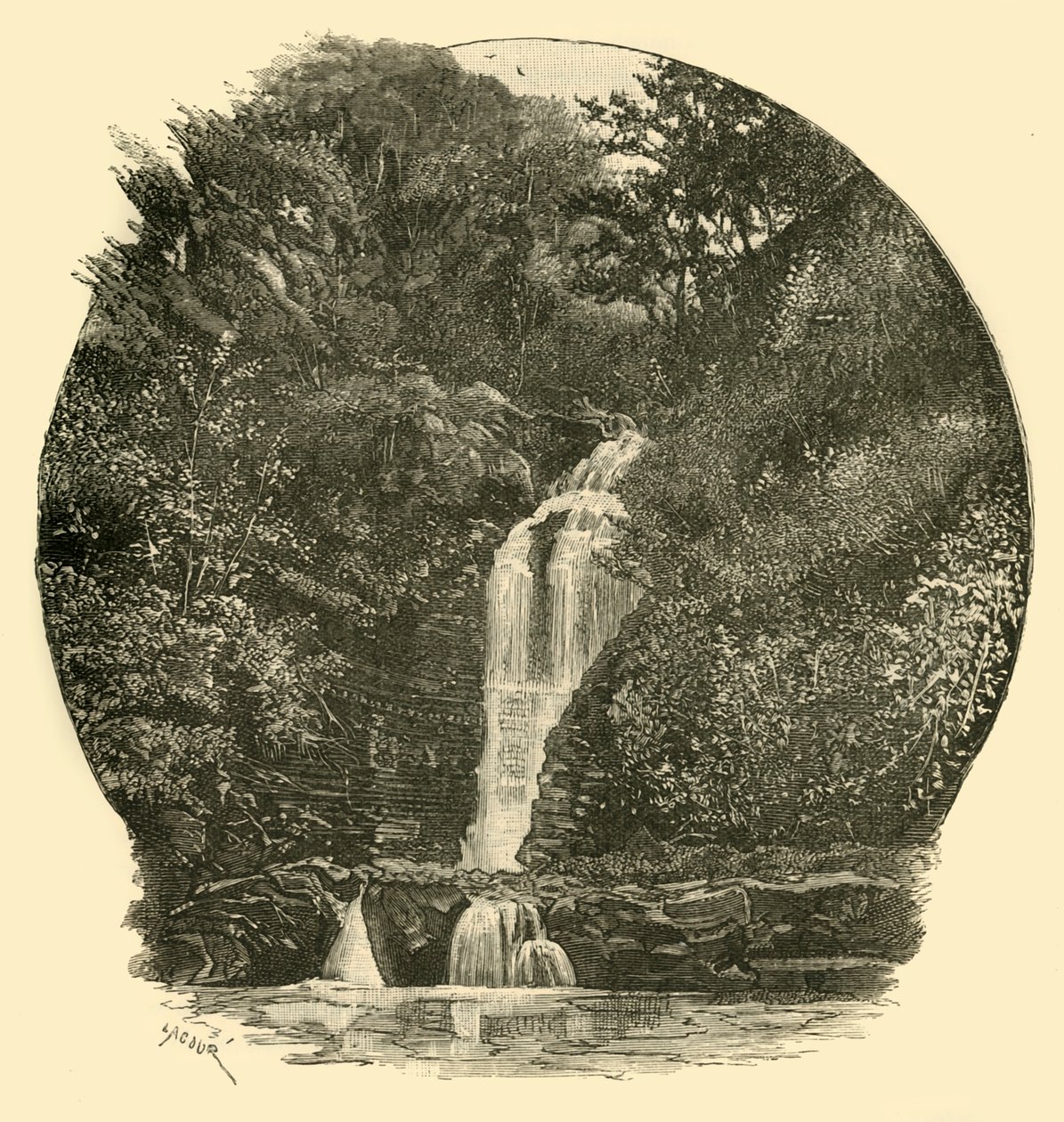 Pyrddin-watervallen, Vale of Neath door Unbekannt