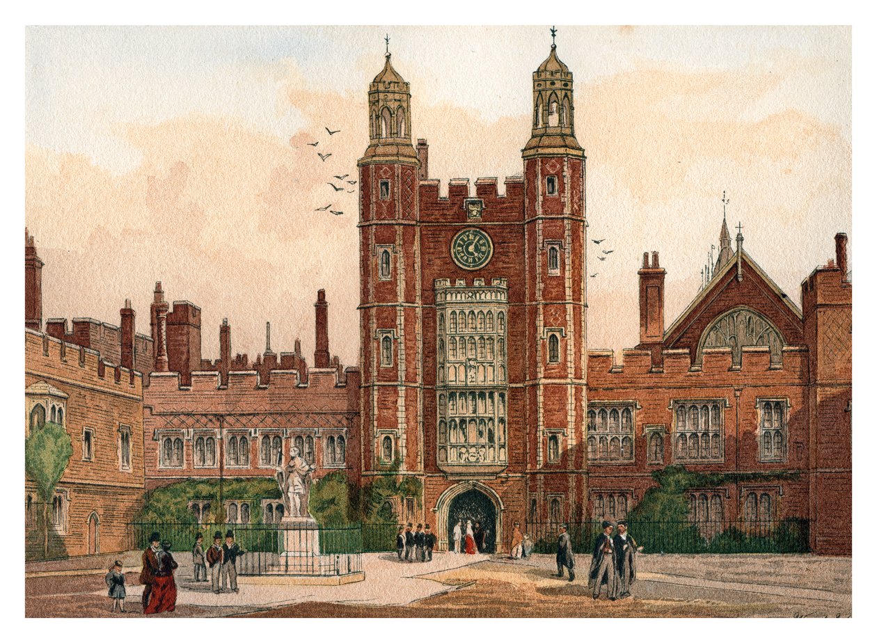 Binnenplaats van Eton College, 1880 door Unbekannt