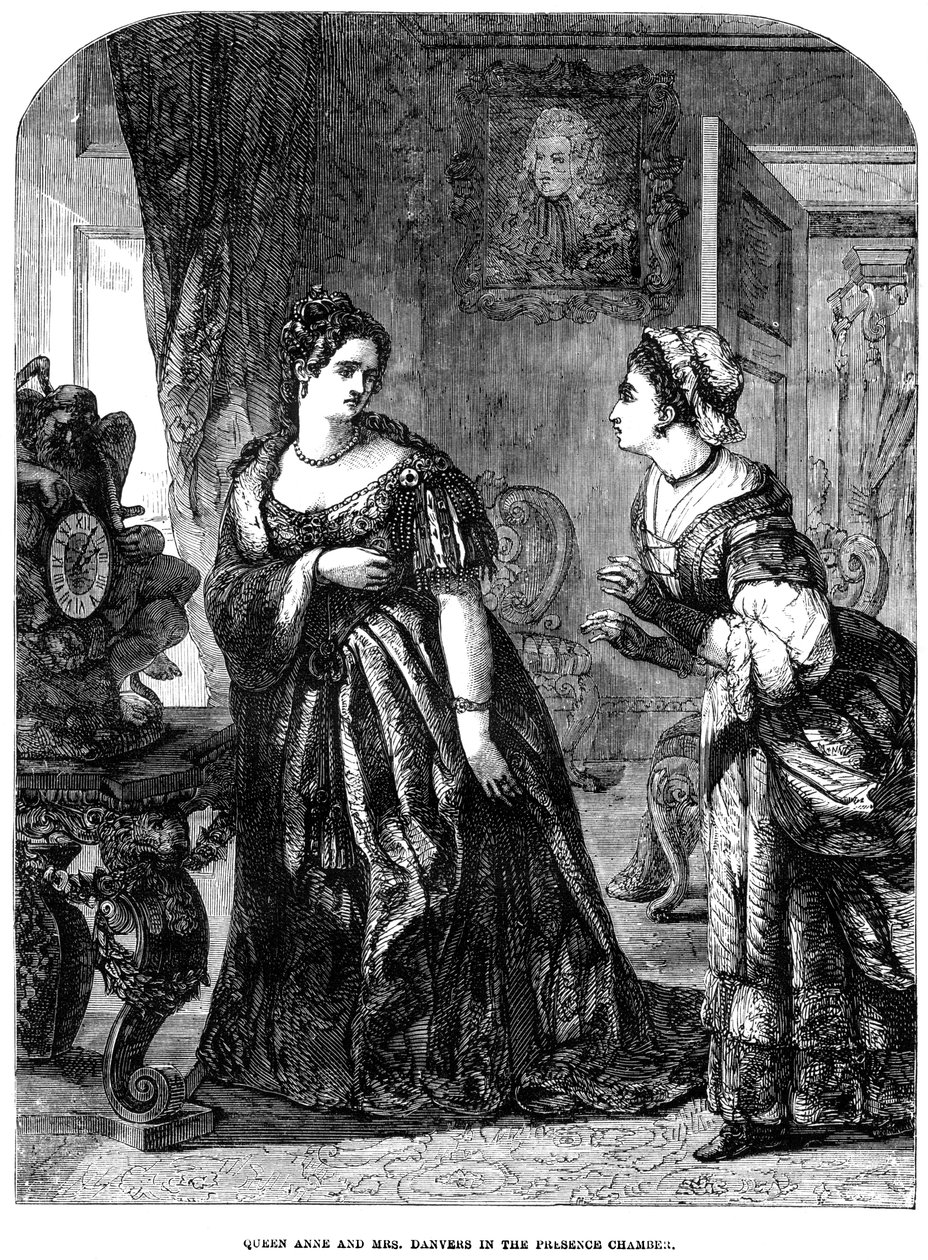 Koningin Anne 1665-1714 en mevrouw Danvers in de ontvangstkamer door Unbekannt