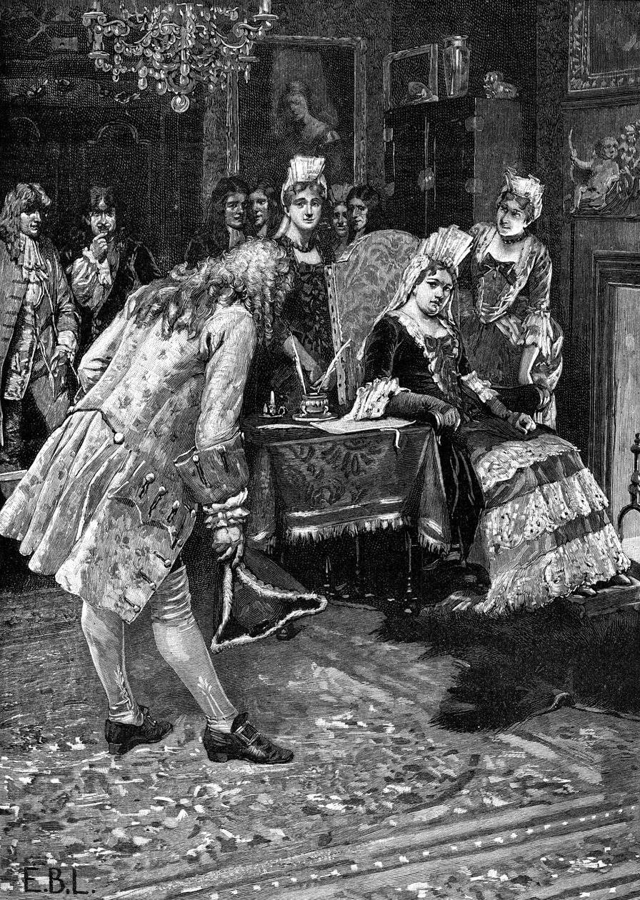 Koningin Anne ontvangt de Hertog van Marlborough, 19e eeuw door Unbekannt