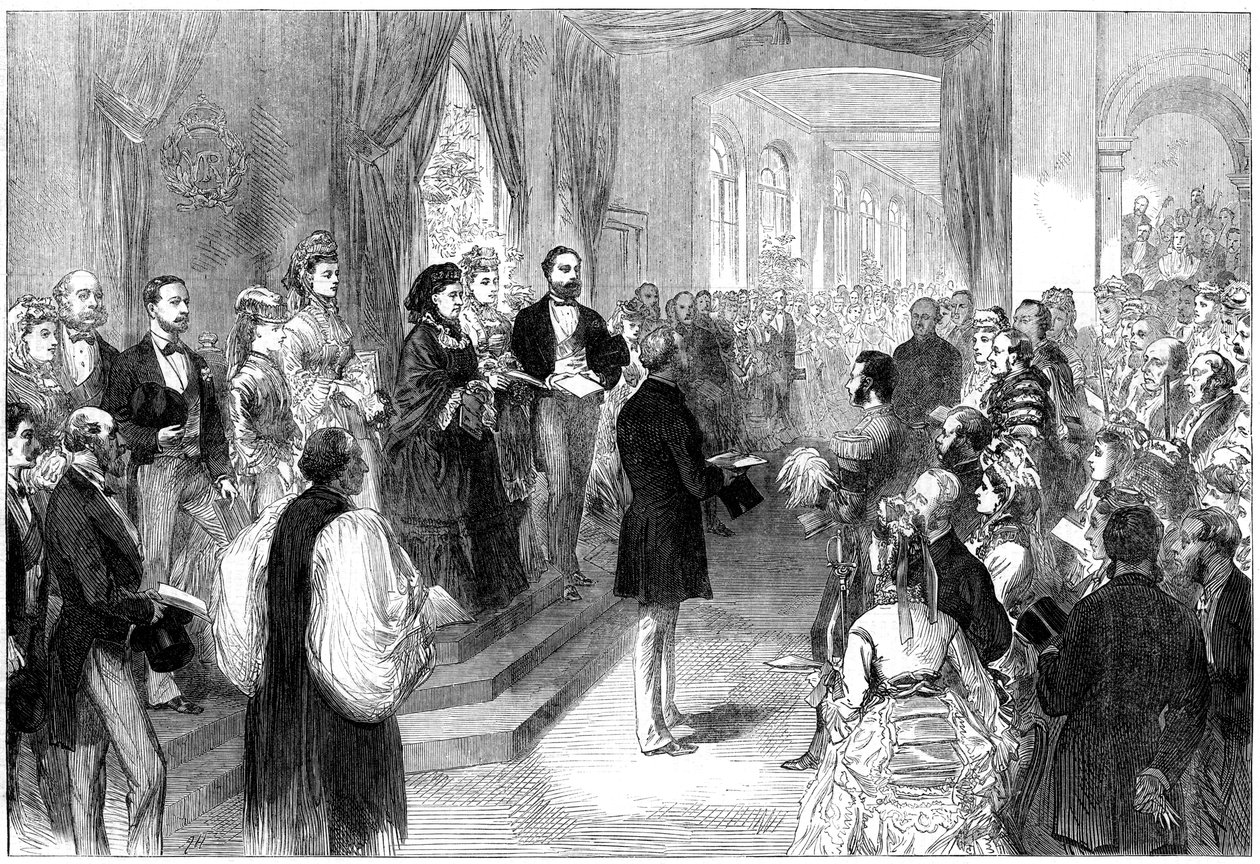 Koningin Victoria 1819-1901 opent St Thomas Hospital, Londen, 1871 door Unbekannt