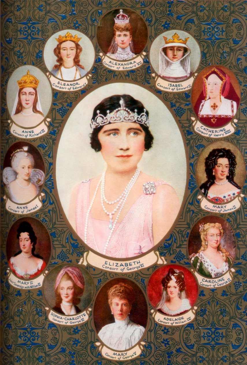Koningin-gemalinnen gekroond in Westminster Abbey, 1937 door Unbekannt