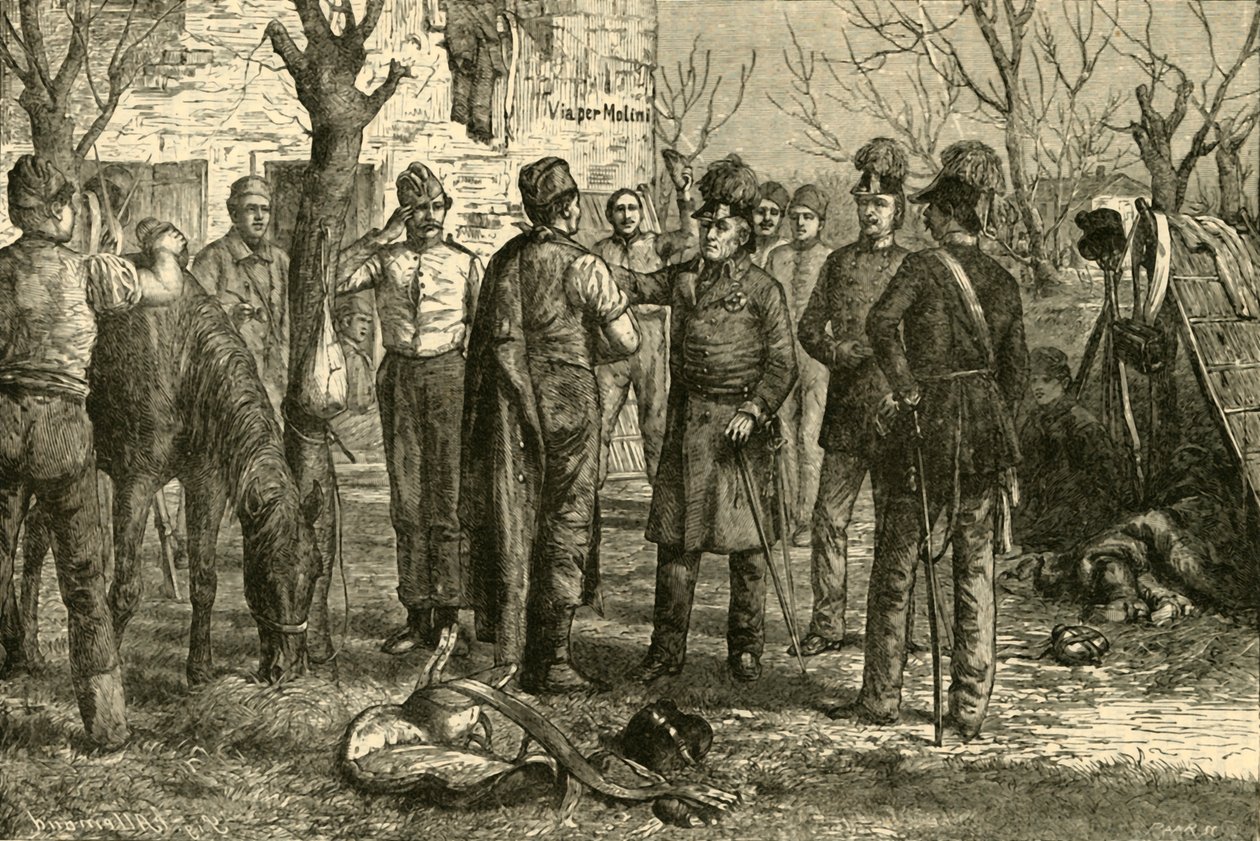 Radetsky na de overwinning bij Novara 1849, 1890 door Unbekannt