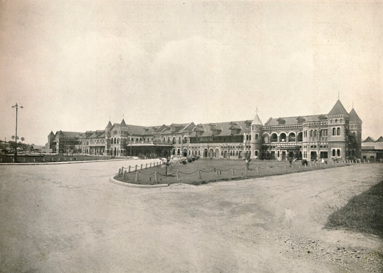 Rangoon treinstation, 1900 door Unbekannt