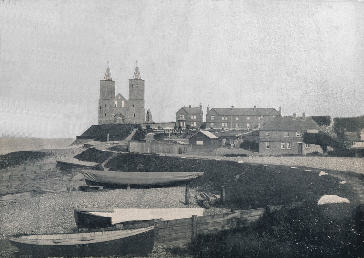 Reculver - Het Dorp en de Reculver Torens, 1895 door Unbekannt