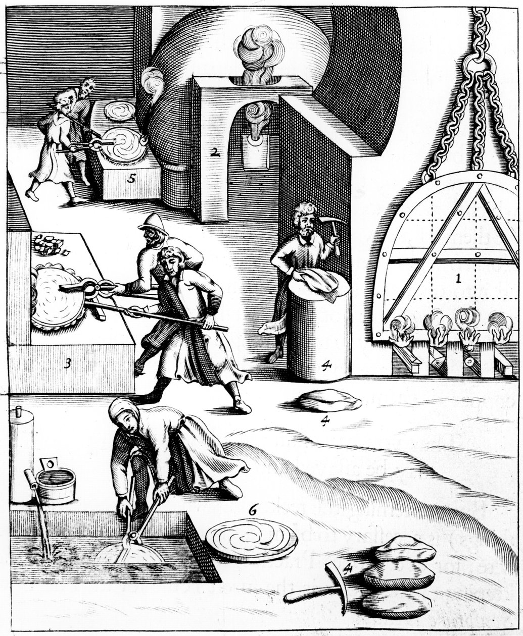Koper raffineren met de Hongaarse methode, 1683 door Unbekannt