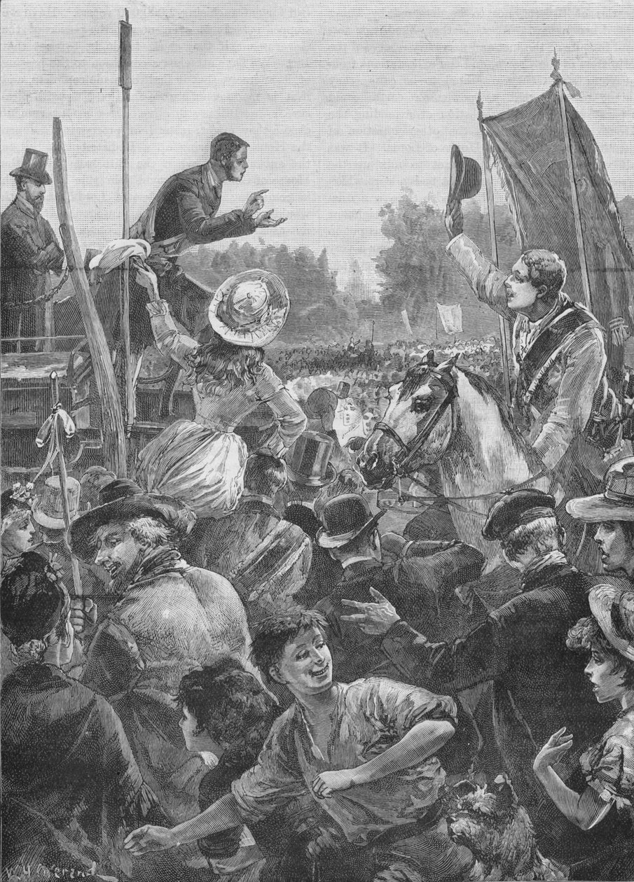 Hervormingsdemonstratie in Hyde Park, Londen, 19e eeuw-1906 door Unbekannt