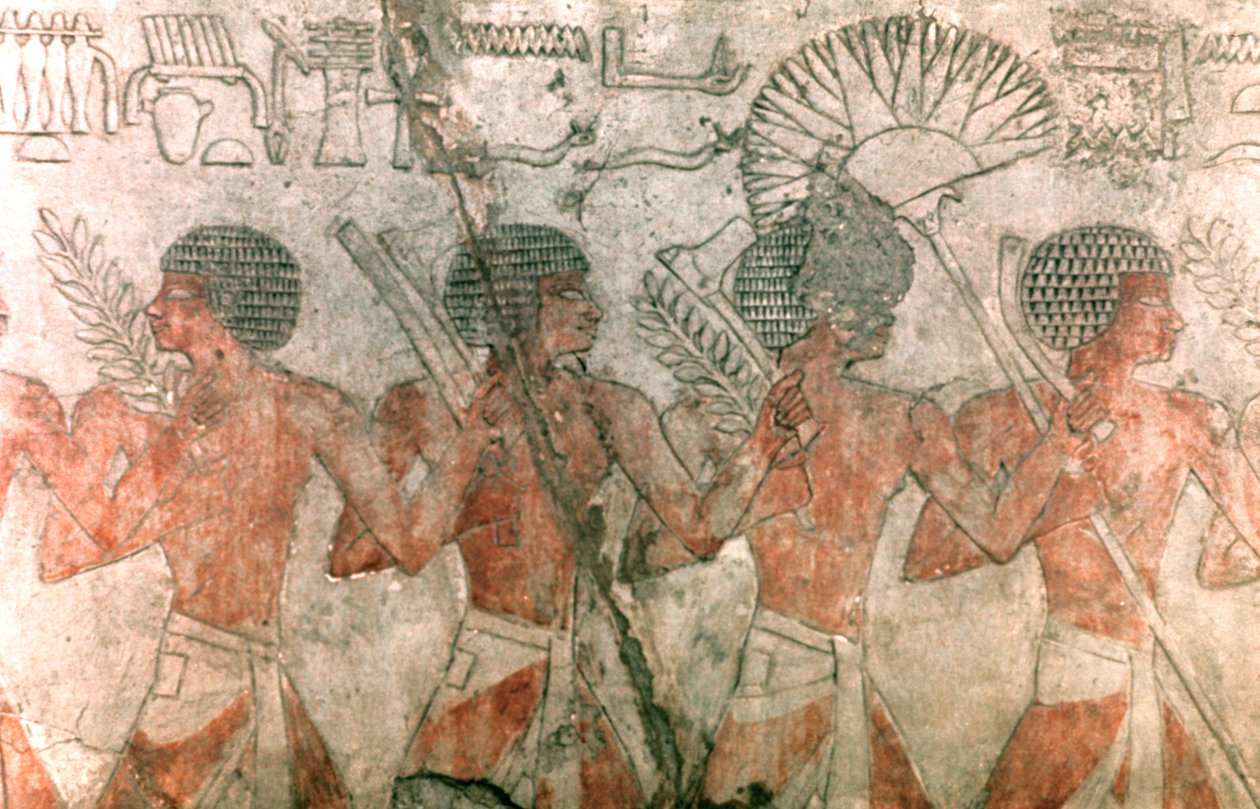Reliëf met soldaten, Tempel van Hatschepsut door Unbekannt