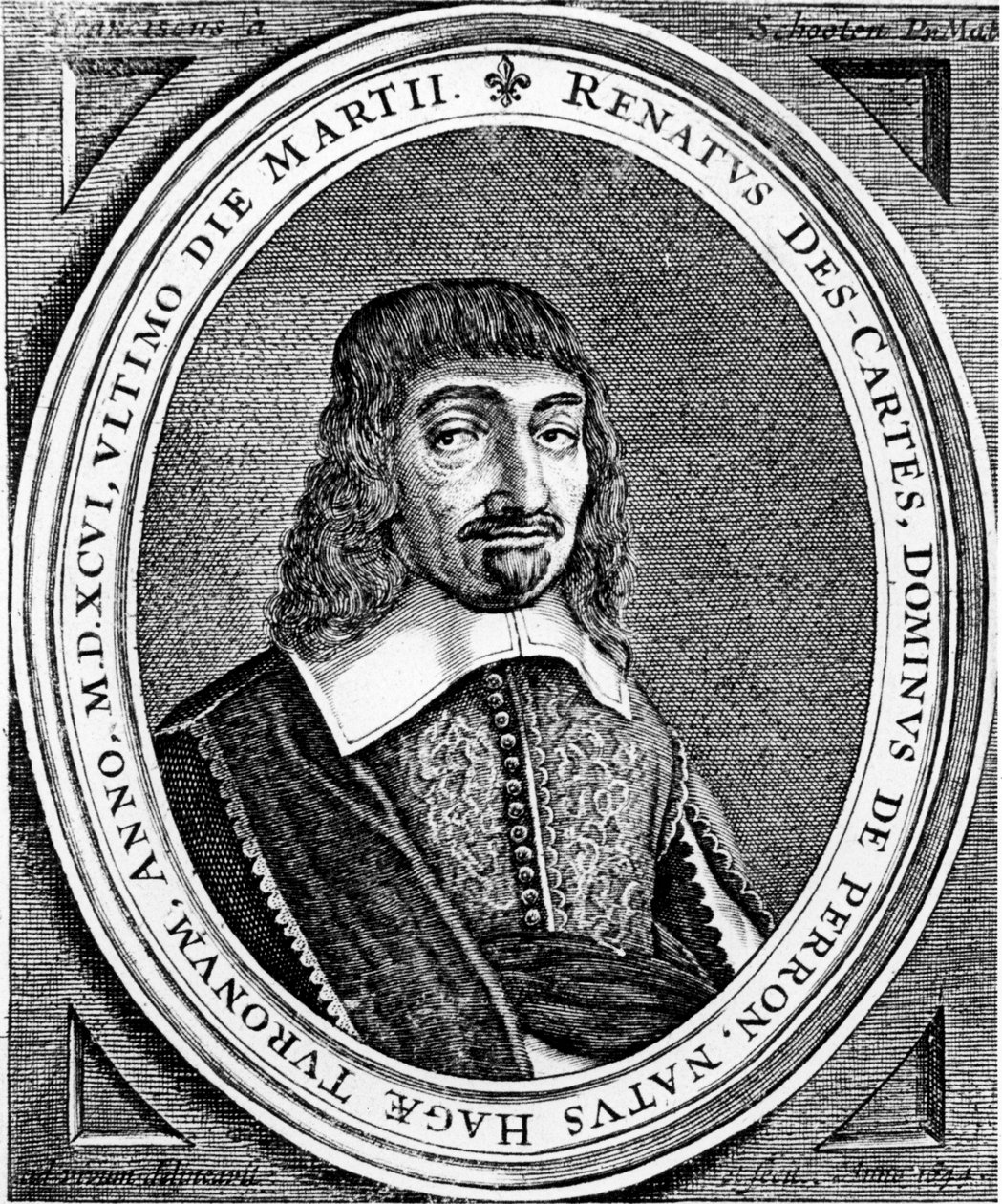 René Descartes, Franse filosoof en wiskundige, 1672 door Unbekannt