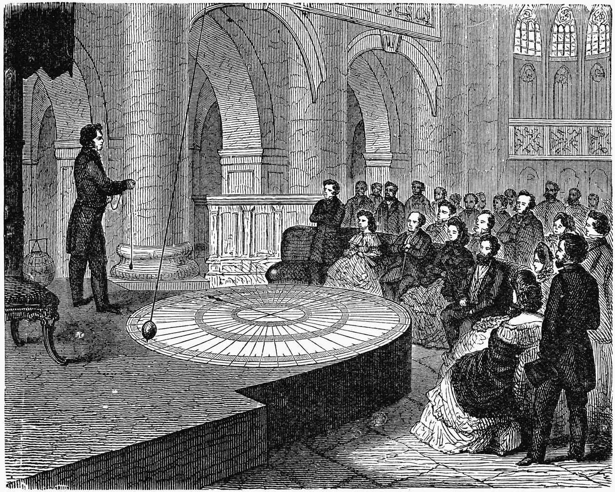 Herhaling van Foucaults demonstratie van de aardrotatie, mei 1851, ca 1890 door Unbekannt