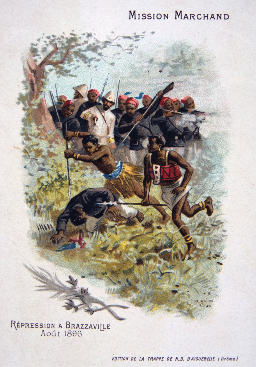 Onderdrukking in Brazzaville, augustus 1896 door Unbekannt
