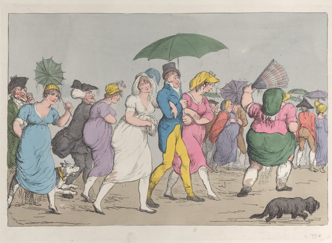 Terugkeer van de Review Loyal Ducking, juni 1800 door Unbekannt