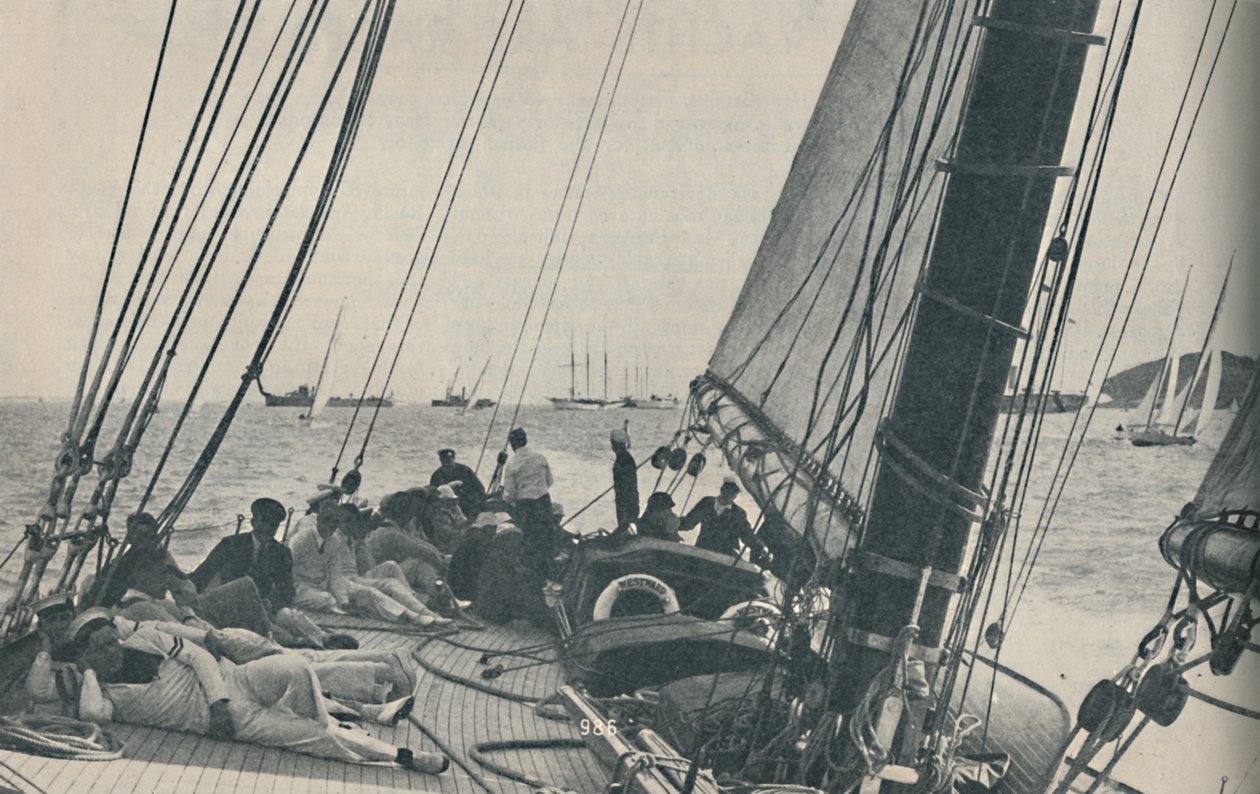 De grootste Britse racejachten strijden tijdens Cowes Week, 1937 door Unbekannt