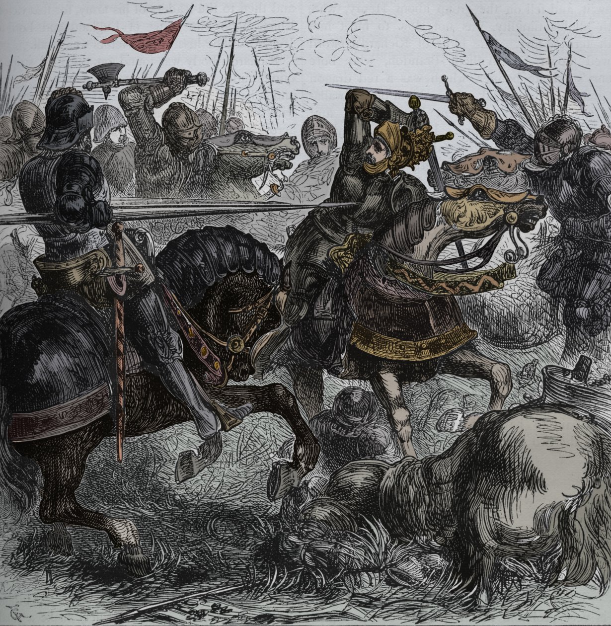 Richard III bij Bosworth, 22 augustus 1485, ca. 1880 door Unbekannt