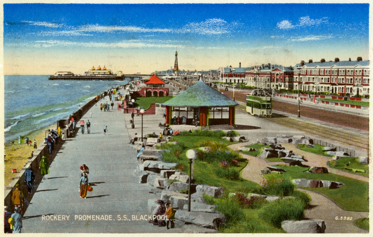 Rotswandpromenade, Blackpool, Lancashire, ca. 1940 door Unbekannt