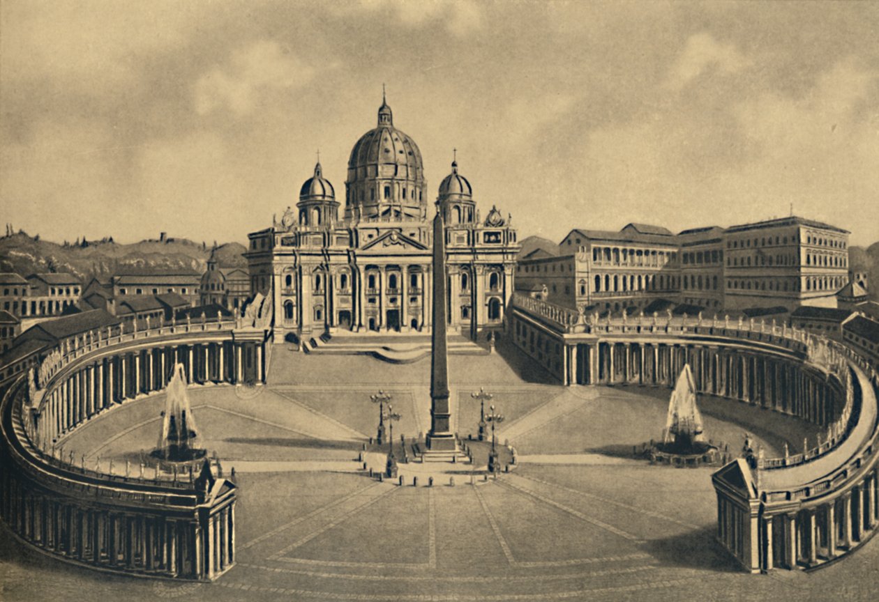 Roma - Basiliek en Plein van S. Peter. Vaticaanpaleis, 1910 door Unbekannt