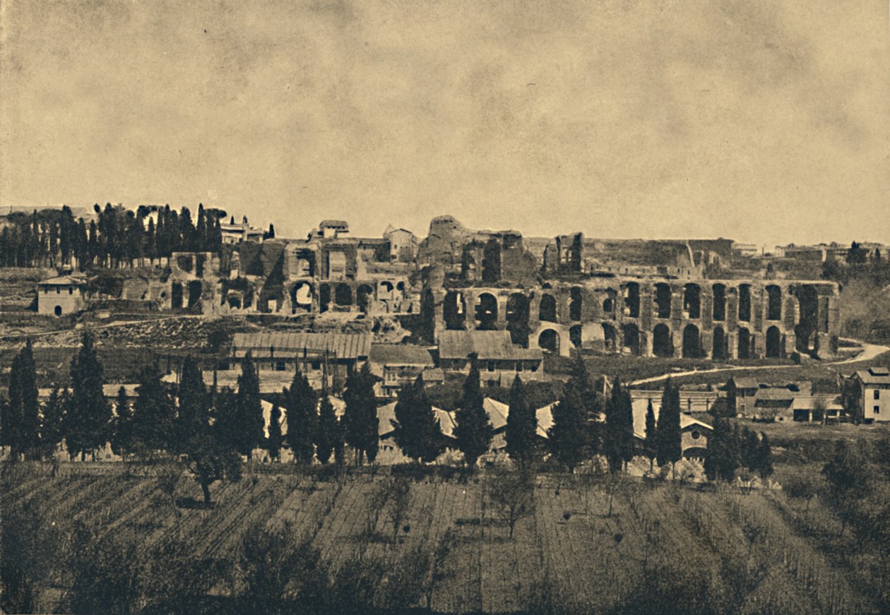 Roma - Grote overblijfselen van de onderbouw van het paleis van Septimius Severus door Unbekannt