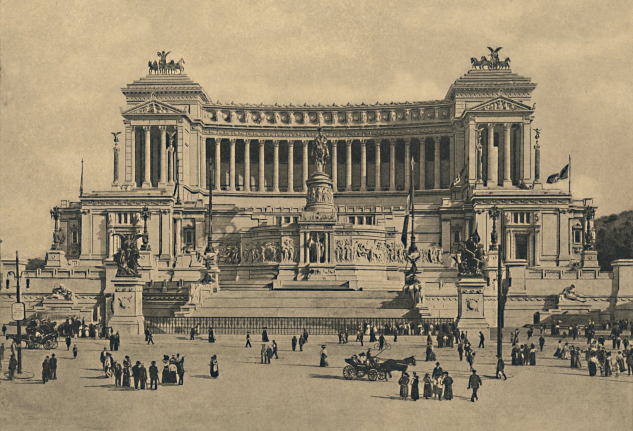 Rome - Piazza di Venezia. Monument voor Victor Emmanuel II, 1910 door Unbekannt