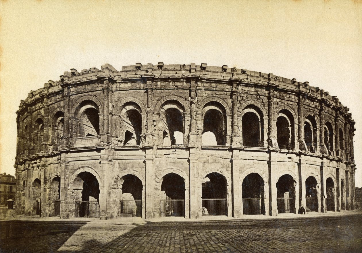 Romeins amfitheater, Nîmes, Frankrijk, late 19e of vroege 20e eeuw door Unbekannt