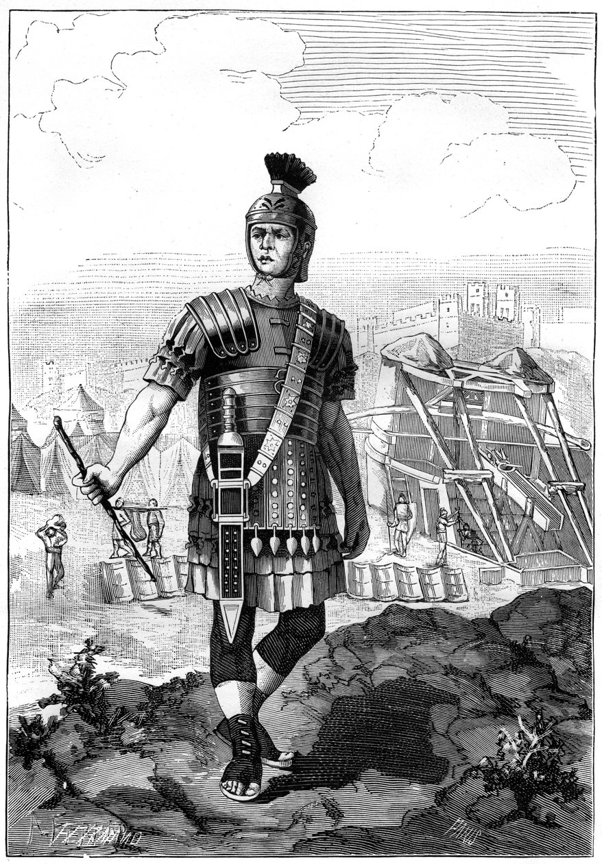 Romeinse centurio die de Galliërs onder Julius Caesar overwint, 1e eeuw v.Chr. 1882-1884 door Unbekannt