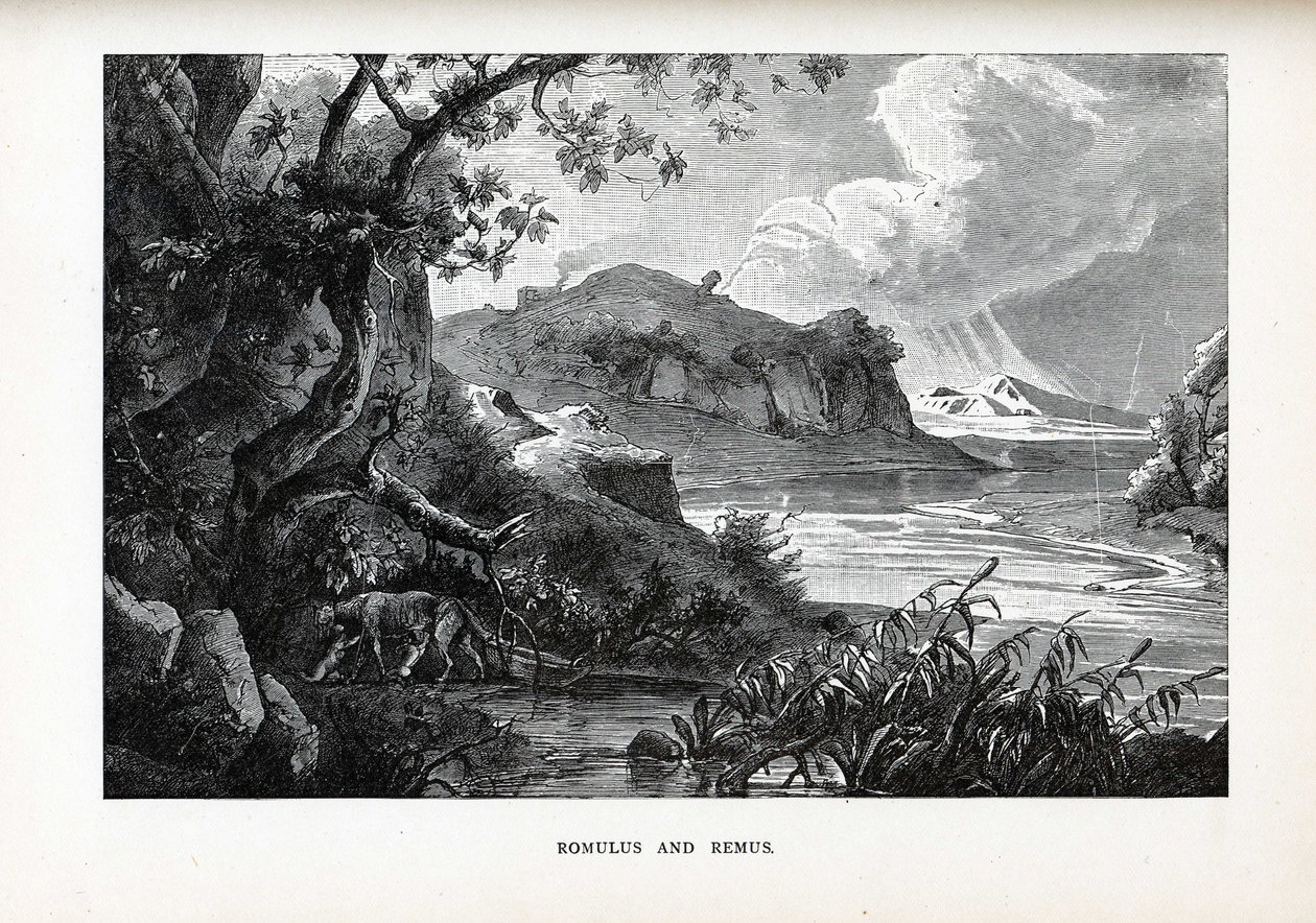 Romulus en Remus, 1882 door Unbekannt