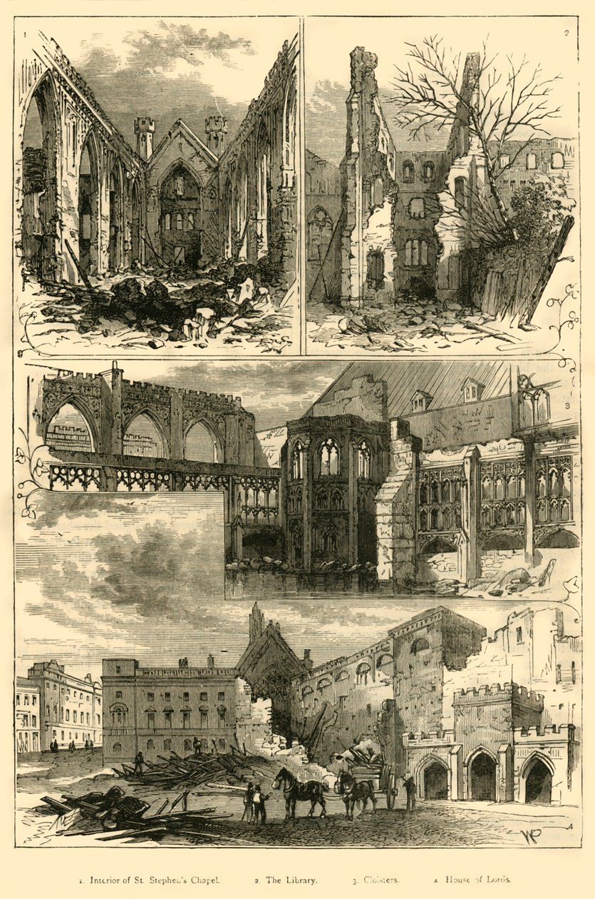 Ruïnes van het Parlement, 1881 door Unbekannt