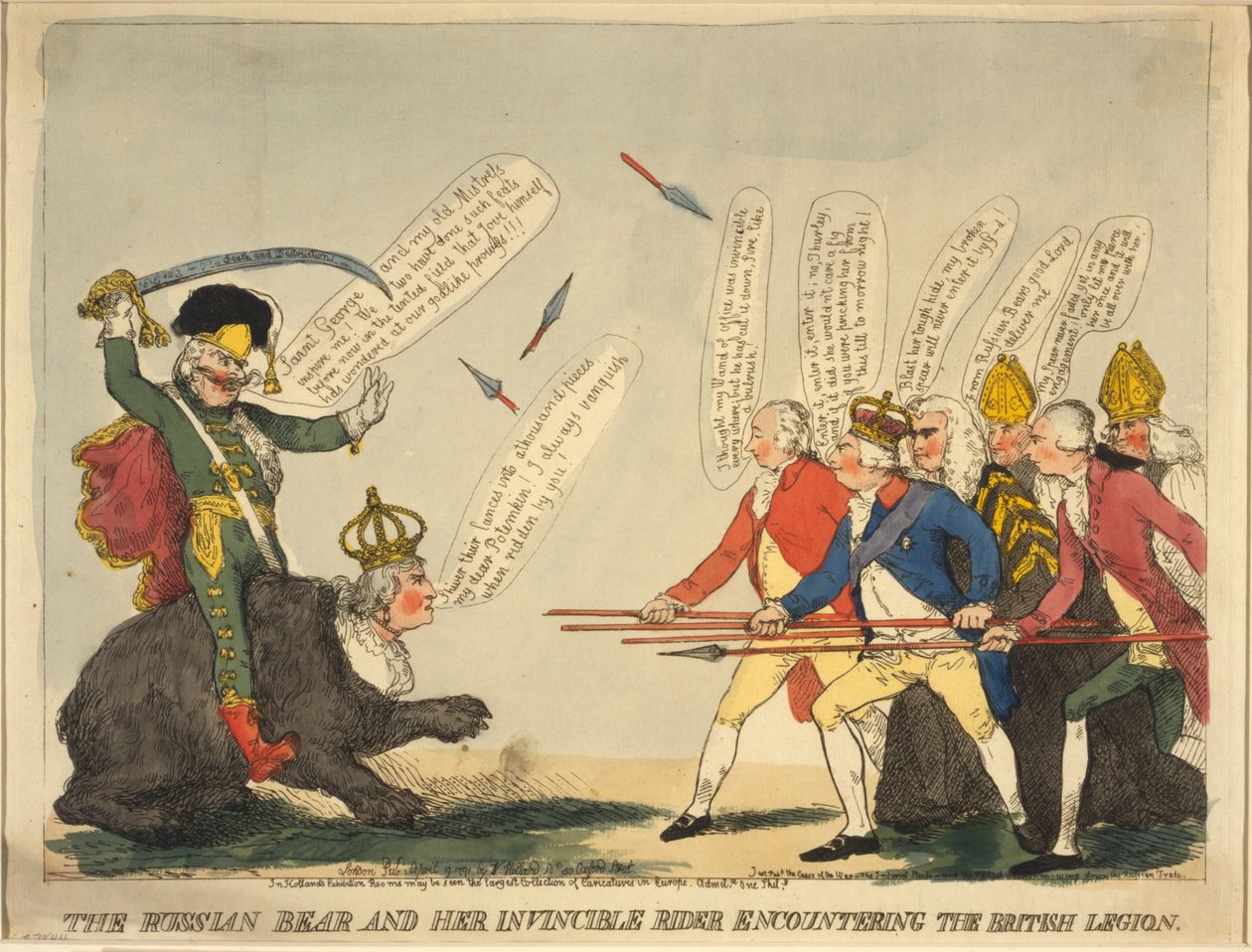 Russische beer en haar onoverwinnelijke ruiter, 1791 door Unbekannt