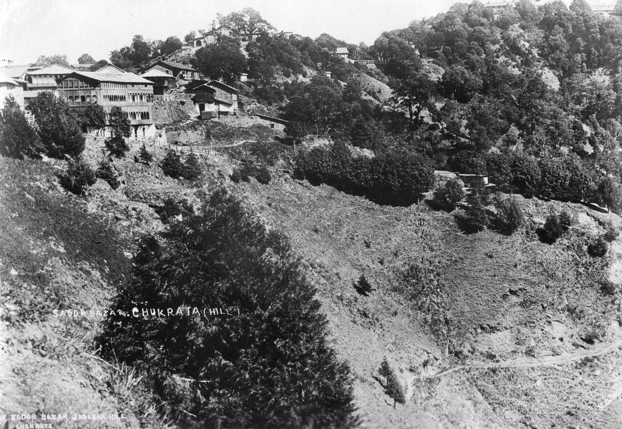 Sadar Bazar en Kalana Hill, Chakrata, 1917 door Unbekannt