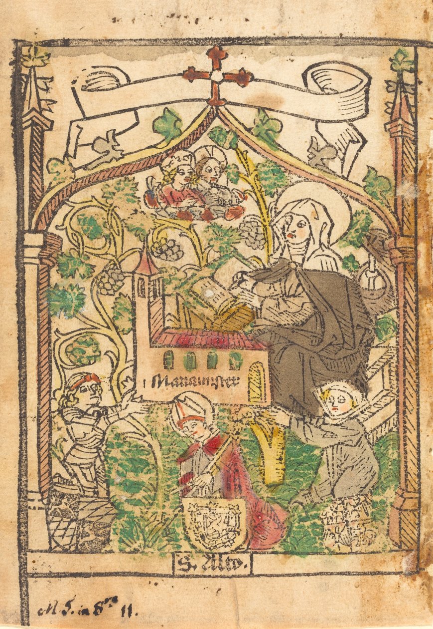 Sint Alto, Sint Brigida en de stichters van de Mariamunster door Unbekannt
