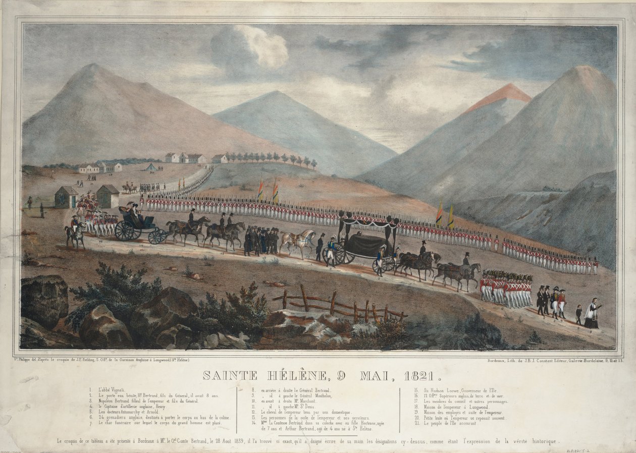 Sint-Helena, 9 mei 1821, 1839 door Unbekannt