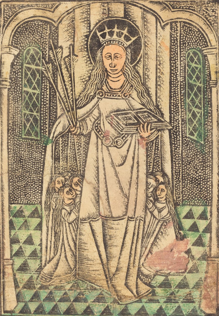 Sint Ursula als beschermster door Unbekannt