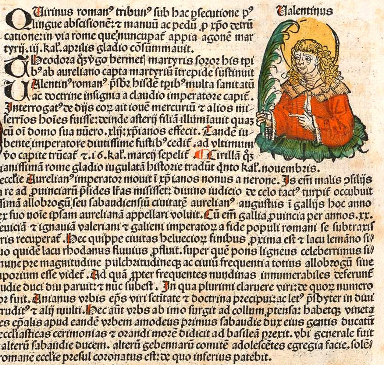 Sint Valentijn uit de Neurenberg Kroniek, 1493 door Unbekannt
