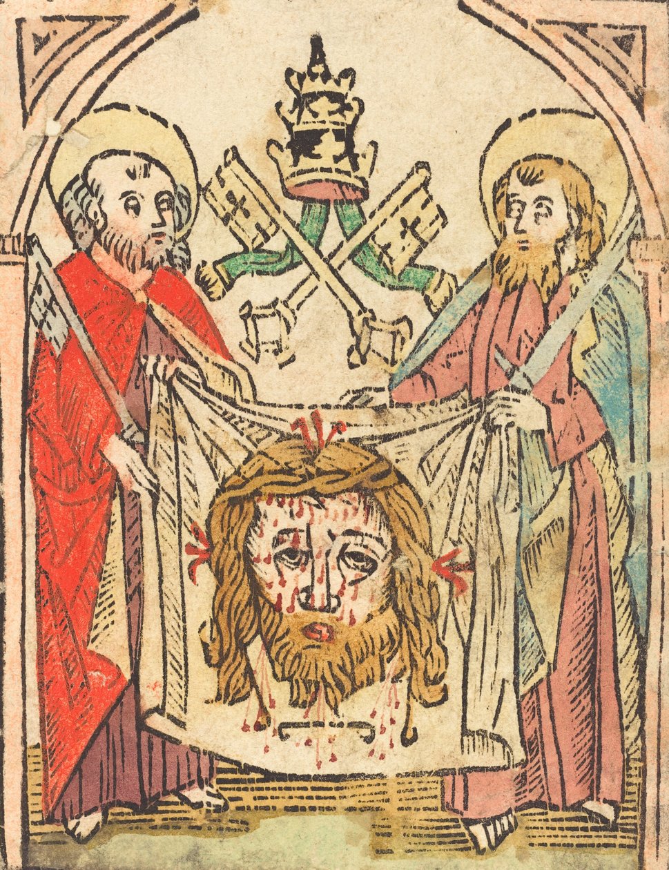 Heiligen Petrus en Paulus met de Sudarium door Unbekannt