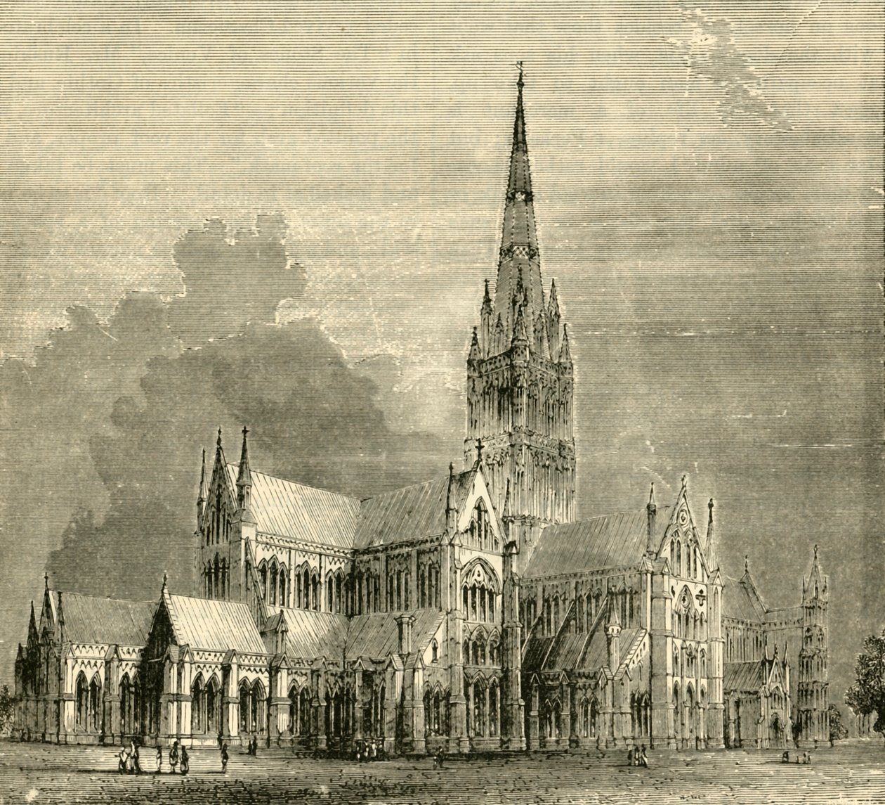 Kathedraal van Salisbury, 1890 door Unbekannt