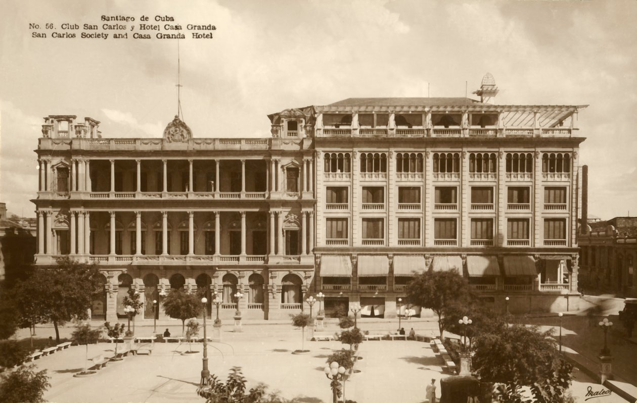 Santiago de Cuba - San Carlos Society en Casa Granda Hotel, c1920s door Unbekannt