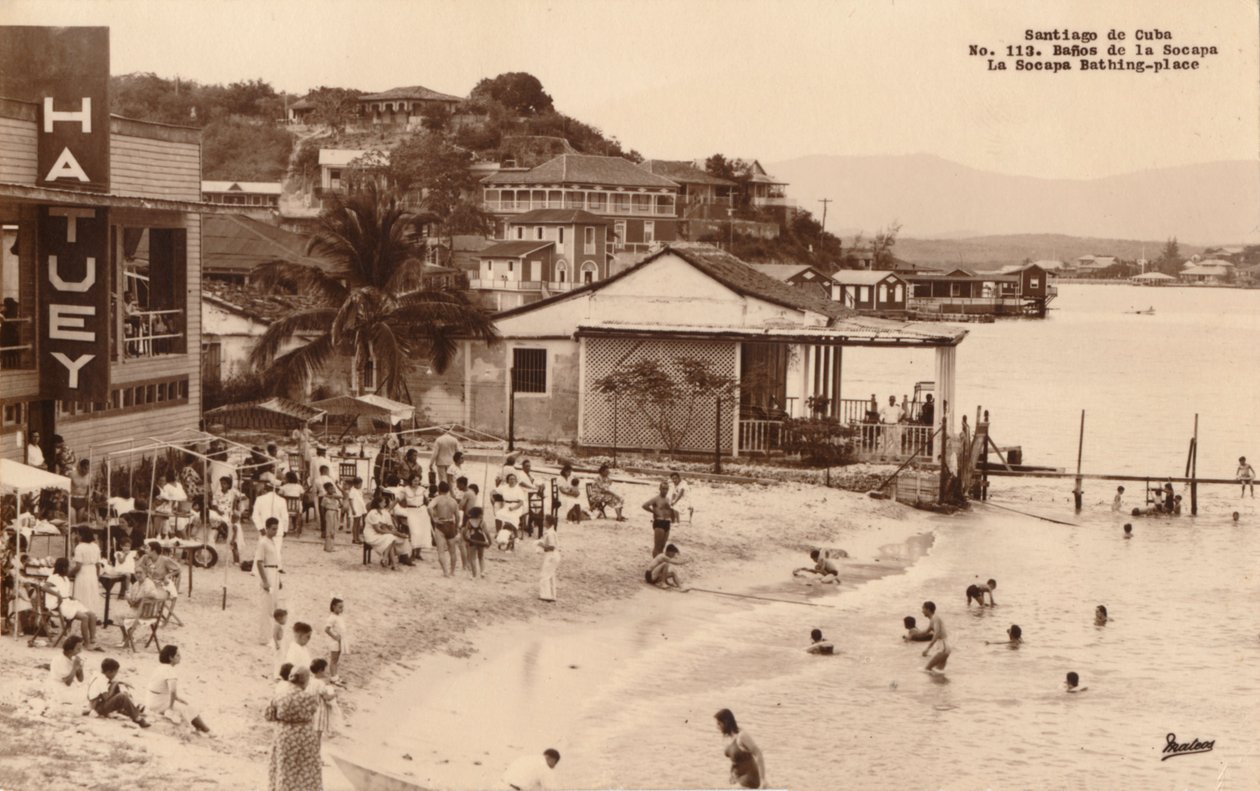 Santiago de Cuba. La Socapa badplaats, Cuba door Unbekannt