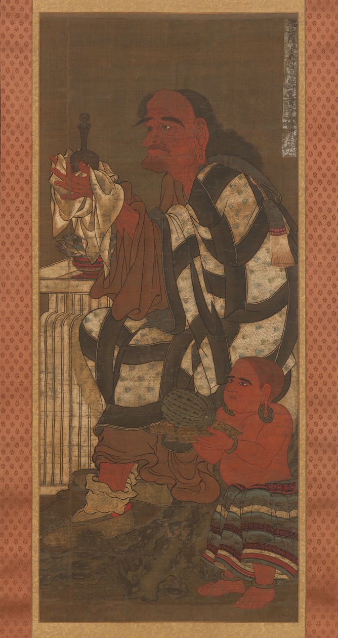 Satsubari, de Tweede van de Zestien Arhats, laat 14e eeuw door Unbekannt