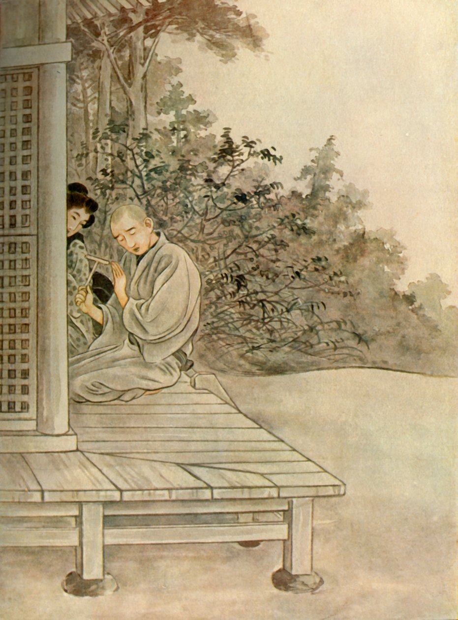 Sawaichi... herhaalde de boeddhistische aanroep: Namu Amida Butsu, 1919 door Unbekannt